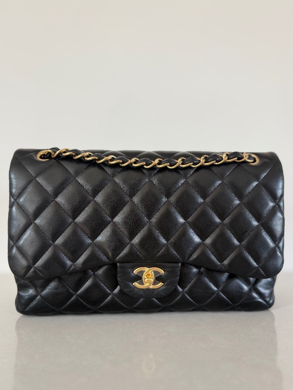 Authentic Chanel Classic Double Flap Bag Jumbo with GHW🖤